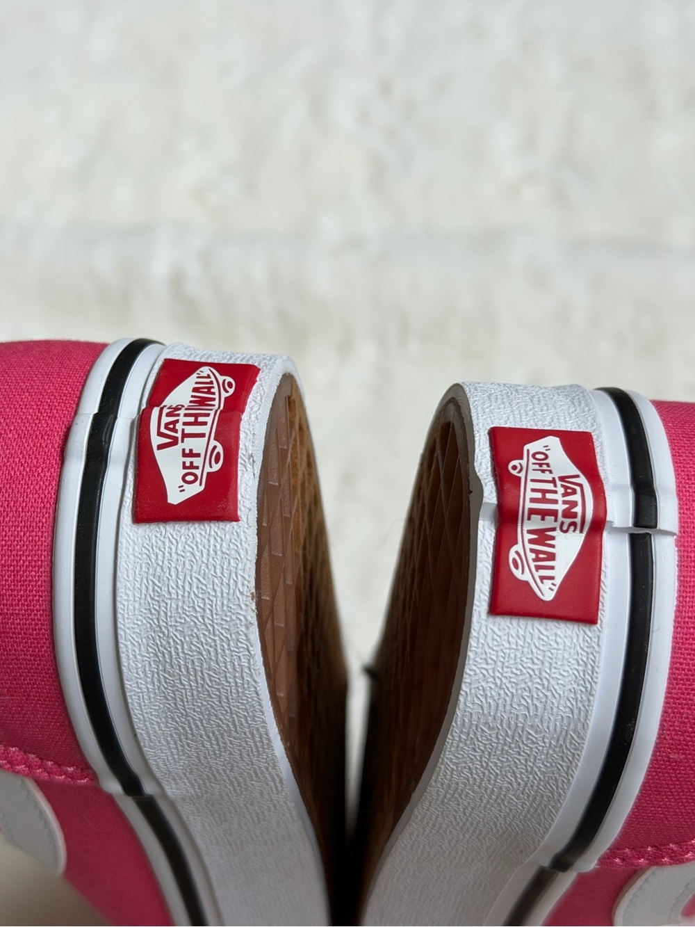 Vans Pink Canvas Low-Top Sneakers with White Stripe - Picture 7 of 11